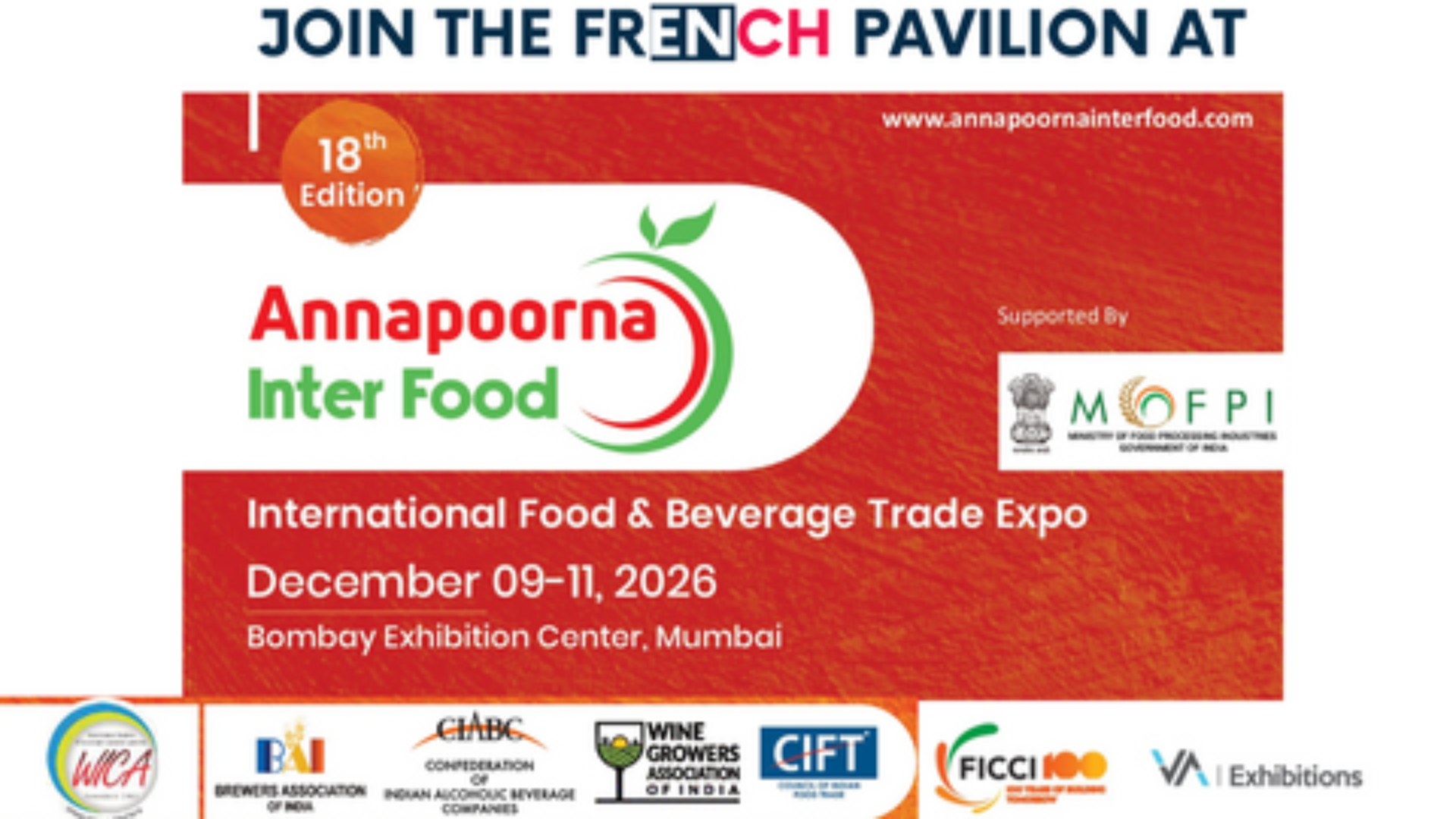 Invitation to exhibit in French Pavilion at Annapoorna Inter Food 2026