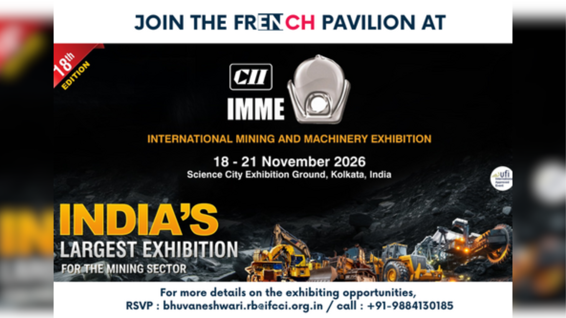 Invitation to exhibit at the 18th Edition of IMME 2026 Exhibition organised by CII: November 18th to 21st, 2026